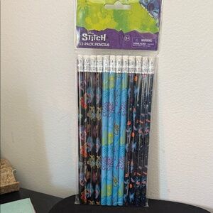 Disney Lilo & Stitch Character Pencil Pack - Navy and Turquoise